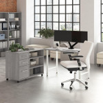 Bush Business Furniture Hustle 48W x 24D Computer Desk and Storage Cabinet with Drawers and Shelves 