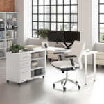  Bush Business Furniture Hustle 72W x 24D Computer Desk and Storage Cabinet with Drawers and Shelves 