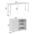 Bush Business Furniture Hustle 72W x 24D Computer Desk and Storage Cabinet with Drawers and Shelves 