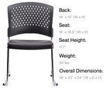 Eurotech Seating Aire Series S4000 Black Stack Chair (4 Pack!)