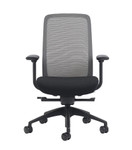 Eurotech Seating Vera Mesh Back Ergonomic Task Chair with Black Fabric Seat