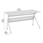  Bush Business Furniture Envision 60W Folding Training Table with Powered Grommets 