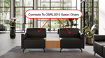  Office Source Saxon Connecting Table with Power OSRL3017NA 