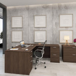  i5 Industries Kai Collection 71x78 Laminate L-Desk with Pedestals D7178P-7 