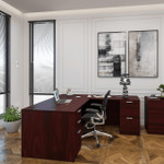  i5 Industries Kai Collection 71x78 Laminate L-Desk with Pedestals D7178P-7 