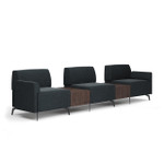  Office Source Saxon Modular Chairs with Connecting Tables Configuration OSTYP366 