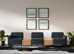  Office Source Saxon Modular Chairs with Connecting Tables Configuration OSTYP366 