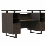 Safco Products Safco Mirella Floating Top Reception Desk with Matching Lateral File Cabinet