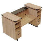 Safco Products Safco Mirella Floating Top Reception Desk with Matching Storage Cabinet