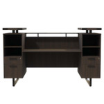 Safco Products Safco Mirella Floating Top Reception Desk with Matching Storage Cabinet