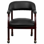  Flash Furniture Black Vinyl Luxurious Conference Chair with Casters 