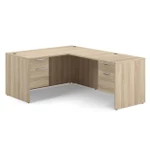  Office Source OS Laminate L-Desk with Suspended Pedestals DBLHLOS103 