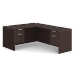  Office Source OS Laminate L-Desk with Suspended Pedestals DBLHLOS103 