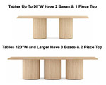 Global Total Office Global Anywhere Collection Boat Shaped Conference Table with Drum Bases (Size & Finish Options!) 
