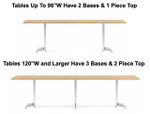 Global Total Office Global Anywhere Collection Rectangular Boardroom Table with Tapered Metal Blade Bases (Size & Finish Options!) 