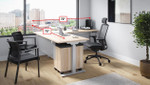  Office Source Height Adjustable L-Shaped Desk Configuration OSTYP356 