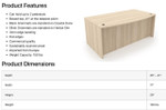 i5 Industries Rayne Bow Front Desk Shell RN-DB3671   i5 Industries Rayne Bow Front Desk Shell RN-DB3671