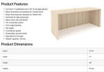  i5 Industries Rayne 24" x 71" Open Credenza Shell RN-C2471 
