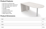  i5 Industries Rayne 36x71 D-Top Desk Shell RN-DT3671 