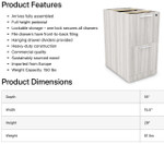  i5 Industries Rayne Under-Desk File-File Drawer Storage Pedestal RN-FF24 