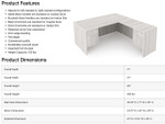  i5 Industries Rayne 71" x 72" Reversible L-Desk with Drawers RN-D7172P-3 