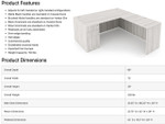  i5 Industries Rayne 66" x 72" Reversible L-Desk with Full Pedestal RN-D6672P-4 