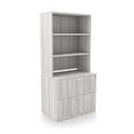  i5 Industries Rayne 2-Drawer Lateral File Cabinet with Open Hutch Topper RN-L36P-1 