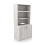 i5 Industries Rayne 2-Door Storage Cabinet with Open Hutch Topper RN-SC36P-1