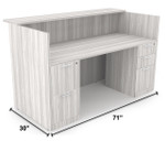  i5 Industries Rayne Collection 71" Reception Desk with Drawers RN-RD3071P-2 