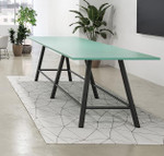  SurfaceWorks Journey Collection Rectangular Standing Height Conference Room Table with Footer Bar(Size & Finish Options!) 