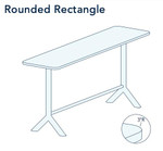  SurfaceWorks Journey Collection 72"W Rounded Rectangle Touchpoint Table 