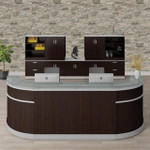 Office Source Cosmo Curved 2 Person Reception Desk