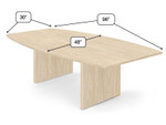 SurfaceWorks Panel Base 48"D x 96"W Boat Shaped Laminate Conference Table   SurfaceWorks Panel Base 48"D x 96"W Boat Shaped Laminate Conference Table