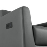  Office Source Parker Tufted PU Leather Club Chair with Power Inputs OSRL3027 