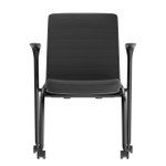  Office Source Orion Multi-Purpose Flip Seat Nesting Chair with Arms OSSN6503FBK (2 Pack!) 