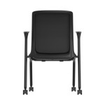  Office Source Orion Multi-Purpose Flip Seat Nesting Chair with Arms OSSN6503FBK (2 Pack!) 