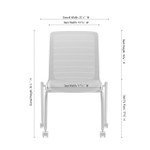 Office Source Orion Armless Flip Seat Nesting Chair OSSN6501BK (2 Pack!)   Office Source Orion Armless Flip Seat Nesting Chair OSSN6501BK (2 Pack!)