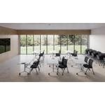 Office Source Orion Armless Flip Seat Nesting Chair OSSN6501BK (2 Pack!)   Office Source Orion Armless Flip Seat Nesting Chair OSSN6501BK (2 Pack!)