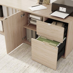 Bush Business Furniture Stratus 72W x 30D Electric Height Adjustable Standing Desk with Storage