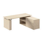  Bush Business Furniture Stratus 72W x 30D Electric Height Adjustable Standing Desk with Storage 