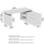  Bush Business Furniture Stratus 72W x 30D Electric Height Adjustable Standing Desk with Storage 
