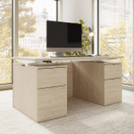  Bush Business Furniture Stratus 60W x 30D Electric Standing Desk with Drawers and Modesty Panel 