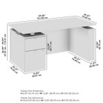 Bush Business Furniture Stratus 60W x 30D Electric Height Adjustable Standing Desk with File Cabinet   Bush Business Furniture Stratus 60W x 30D Electric Height Adjustable Standing Desk with File Cabinet