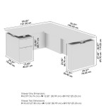 Bush Business Furniture Stratus 60W x 78D Height Adjustable L Shaped Standing Desk with File Cabinet