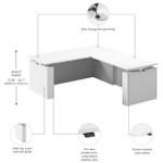  Bush Business Furniture Stratus 72W x 78D Electric Height Adjustable L Shaped Standing Desk 