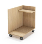 Element Contract Furniture Element Contract STO Casegoods Collection Open Laminate Rolling Cabinet 