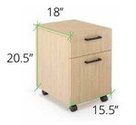 Element Contract Furniture Element Contract STO Casegoods Collection Mobile Box/File Pedestal 