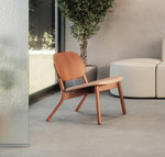  KFI Studios Silva Stained Beech Wood Lounge Chair 