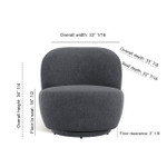  Office Source Aria Upholstered Modern Swivel Lounge Chair 