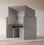  KFI Studios Canopy Upholstered Privacy Workstation with Height Adjustable Laminate Work Surface 